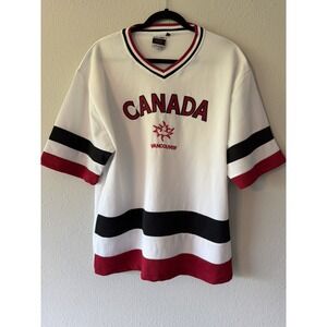 West Coast CANADA Jersey Unisex White Red Embroidered  Hockey Athleisure